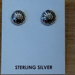 Sterling Silver Floral Stud Earrings